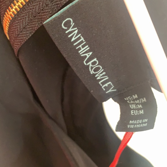 New Cynthia Rowley Black Double Knit Racerback Dress Medium - Picture 15 of 16